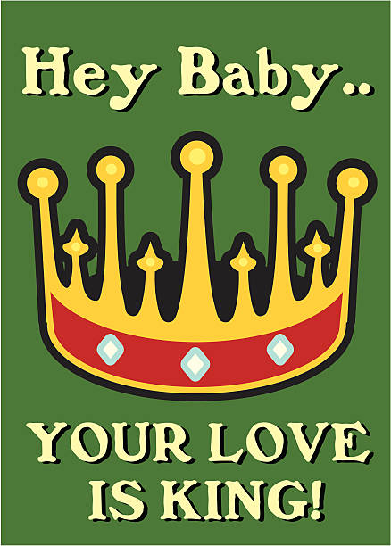 ilustrações de stock, clip art, desenhos animados e ícones de o amor é king - king nobility talking jewel