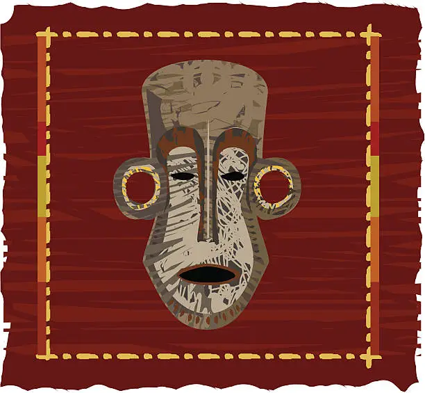 Vector illustration of african mask