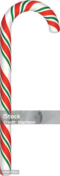 Vector Candycane - Arte vetorial de stock e mais imagens de Bengala - Bastão de Açúcar - Bengala - Bastão de Açúcar, Doce, Estação do ano