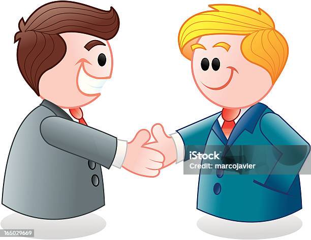 Biznesmen W Metting Drżenie Rąk - Stockowe grafiki wektorowe i więcej obrazów Biznes - Biznes, Biznesmen, Clip Art