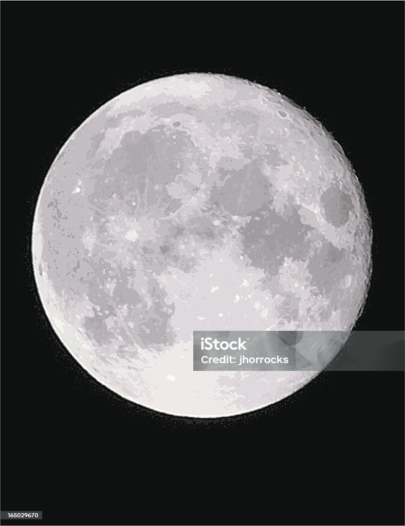 Vektor-Moon - Lizenzfrei Mond Vektorgrafik