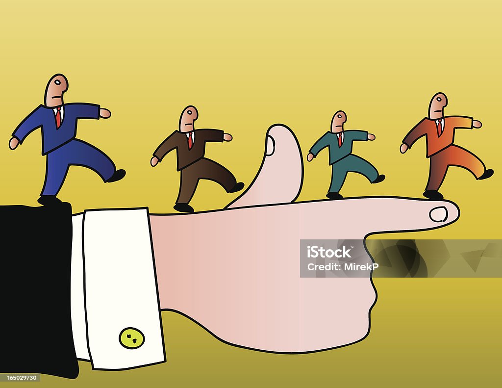 directing People falowing one advice. Group Of People stock vector