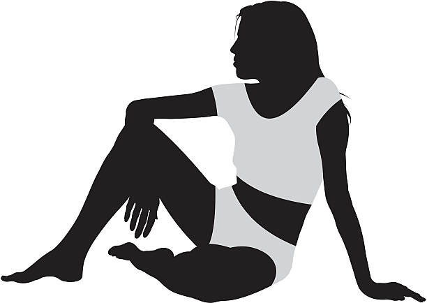silhouette di una donna 07 - illustrazione arte vettoriale