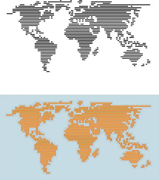 Vector illustration of horizontal world