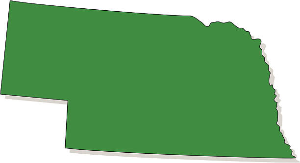Nebraska A vector image of Nebraska.  Zip cintains both .AI and .ESP.  Change the color to suit your needs.  Part of a series of individual state maps. kearney county stock illustrations
