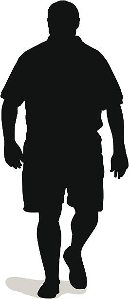 Big Guy Silhouette (vector) vector art illustration