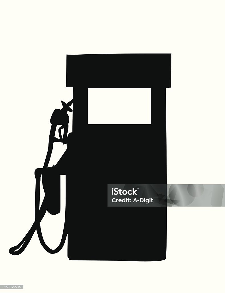 GasPump - arte vectorial de Blanco y negro libre de derechos