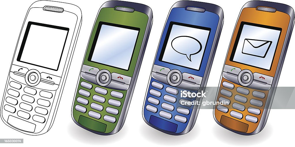 Telefones celulares - Vetor de 3G royalty-free