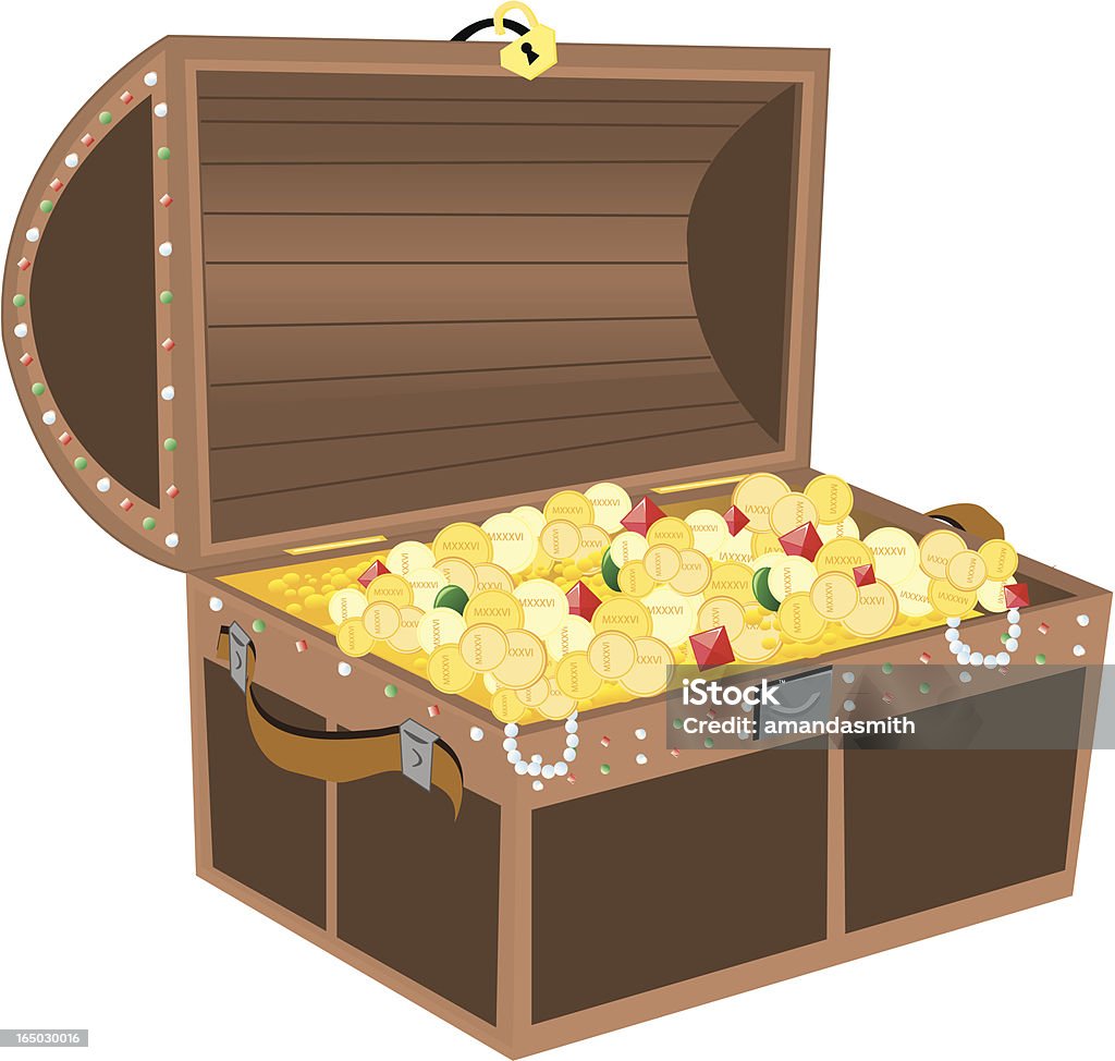 Cofre del tesoro - arte vectorial de Cofre del tesoro libre de derechos