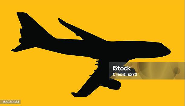 Avião Vector - Arte vetorial de stock e mais imagens de Aterrar - Aterrar, Avião, Bomba de Ar
