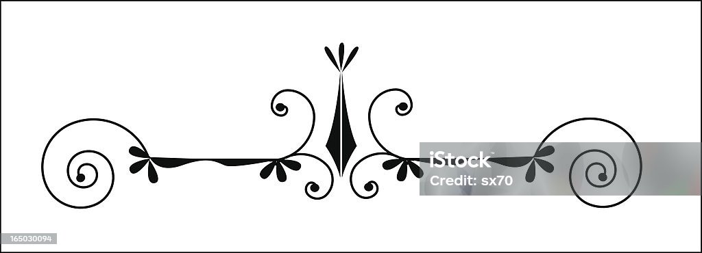 Curly Accent Border ( Vector ) Curly and slightly regal accent. Art Deco stock vector