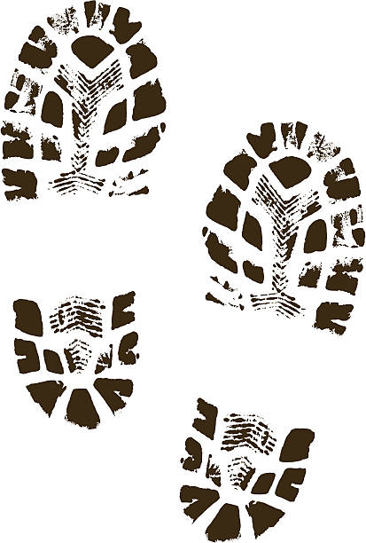 벡터 부팅 인쇄 - shoe print stock illustrations