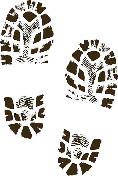 Vector illustration of Vector Boot Prints