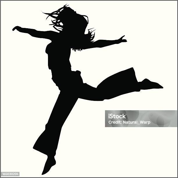 Acção Posando Menina 09 - Arte vetorial de stock e mais imagens de Bailarina - Bailarina, Figura para recortar, Adolescente
