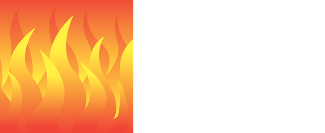 Burning flames in vector format.