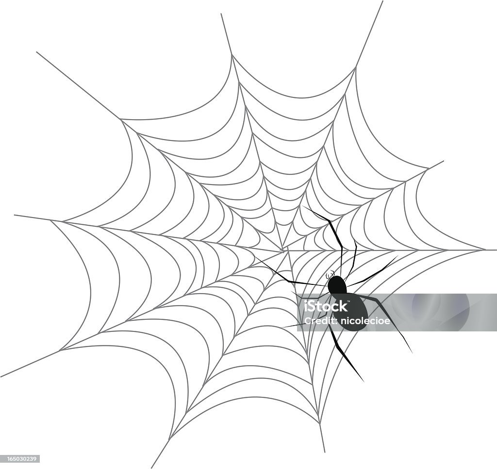 Spider Guarding It's Web A spider on a web. Includes .ai CS in addition to EPS file. Animal stock vector