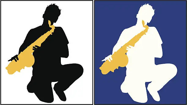 Vector illustration of Sax Player