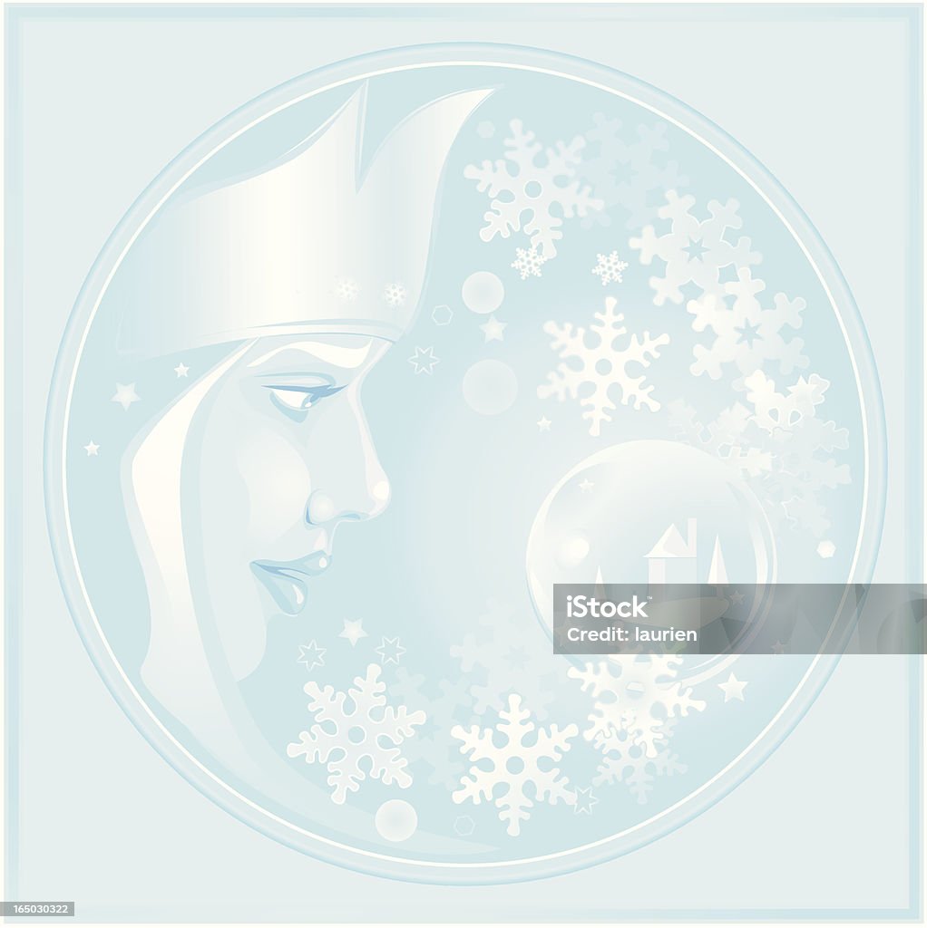 Snow Queen Snow Queen looking into her crystal ball. Snow Maiden stock vector