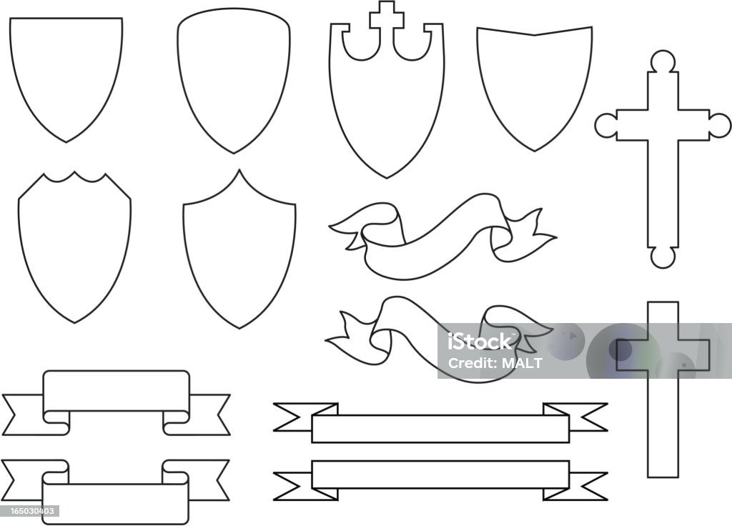 Banner, schützt und Bänder - Lizenzfrei Christentum Vektorgrafik