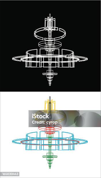 Rotor De Desenho Técnico - Arte vetorial de stock e mais imagens de Arame - Arame, Contorno, Criação Digital