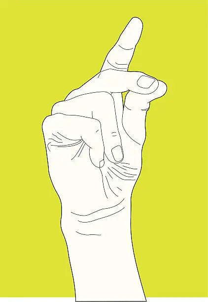 Vector illustration of Snapping Hand Gesture