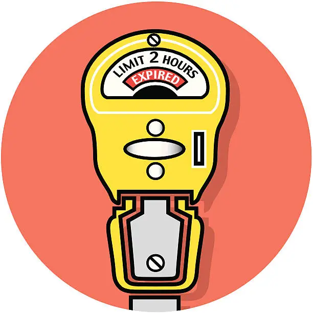 Vector illustration of parking meter icon