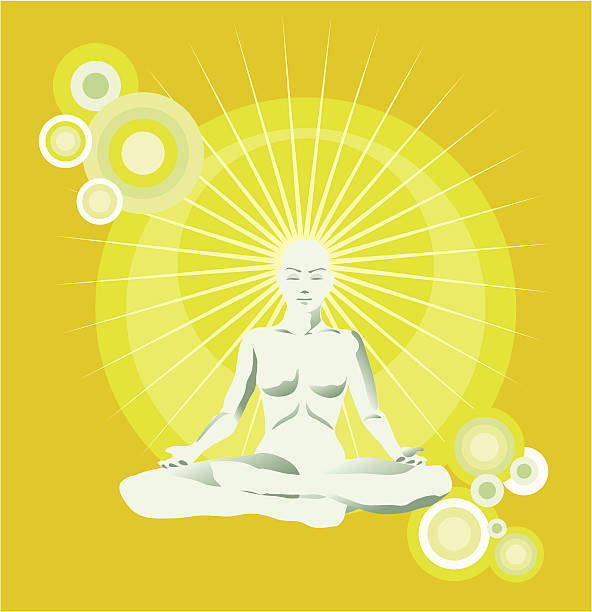 joga głowy relaks - alternative medicine spa treatment hippie health spa stock illustrations