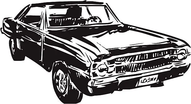 Vector illustration of Dodge Dart