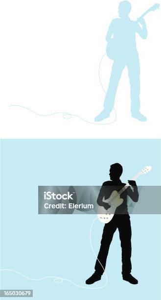 Ilustración de Roca Hacia Fuera Guitarrista Con Guitarra Blanco y más Vectores Libres de Derechos de Adulto - Adulto, Azul, Color - Tipo de imagen