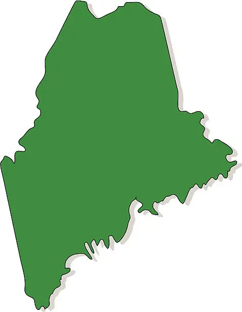 Vector illustration of Maine