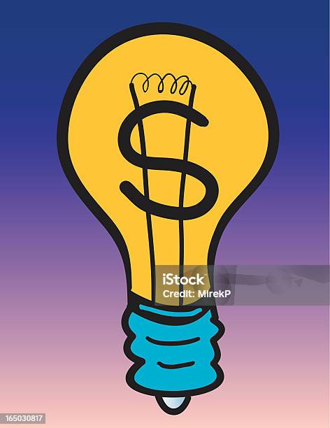 Energie Sparen Stock Vektor Art und mehr Bilder von Dollarsymbol - Dollarsymbol, Elektrizität, Energieindustrie