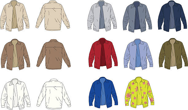 die perfekte jacke - fleece coat stock-grafiken, -clipart, -cartoons und -symbole