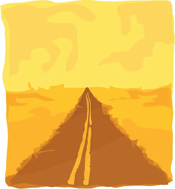 Vector illustration of Endless Road