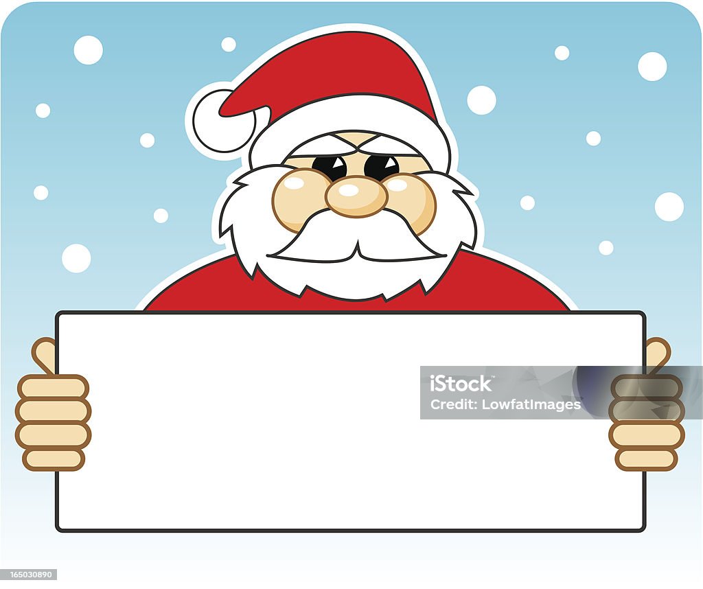 Papai Noel segurando cartão - Vetor de Desejar royalty-free