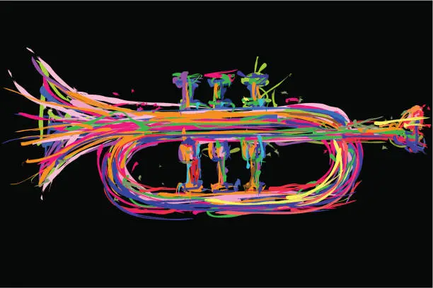 Vector illustration of trumpet illustration