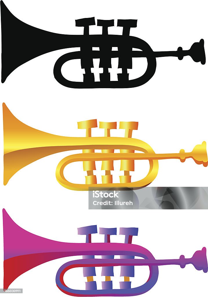 Trompeta de ilustraciones - arte vectorial de Bombardino barítono libre de derechos