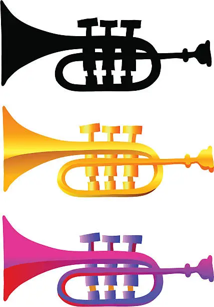 Vector illustration of trumpet illustrations