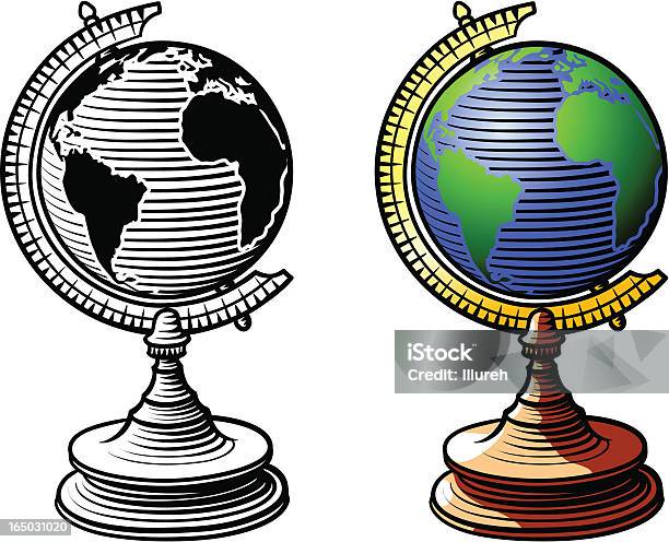 Globe - Immagini vettoriali stock e altre immagini di Globo terrestre - Globo terrestre, Pianeta, Silografia