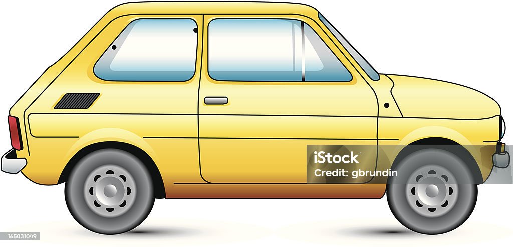 Желтый Малолитражка - Векторная графика Автомобиль роялти-фри