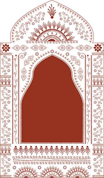 Vector illustration of Mehndi Window