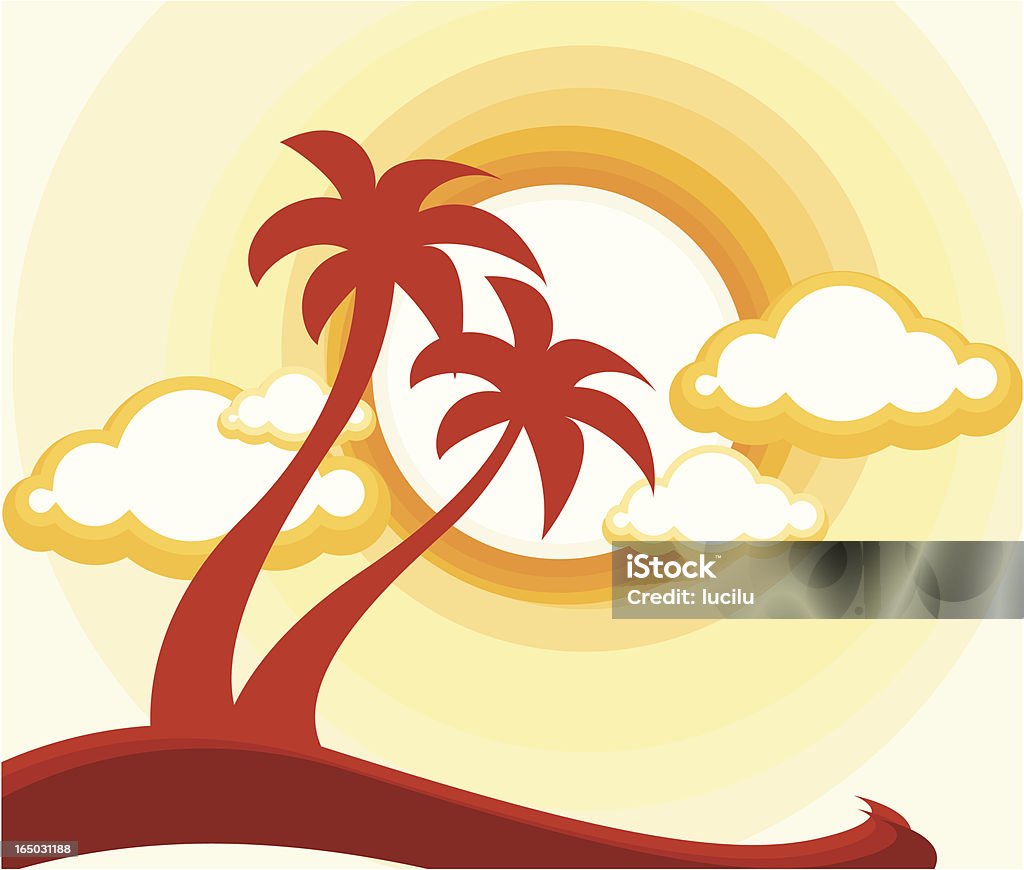 coconut island - clipart vectoriel de Brillant libre de droits