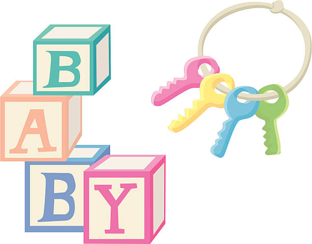 illustrations, cliparts, dessins animés et icônes de jouets pour bébés - bébé cubes