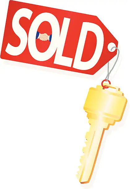 Vector illustration of Sold Key