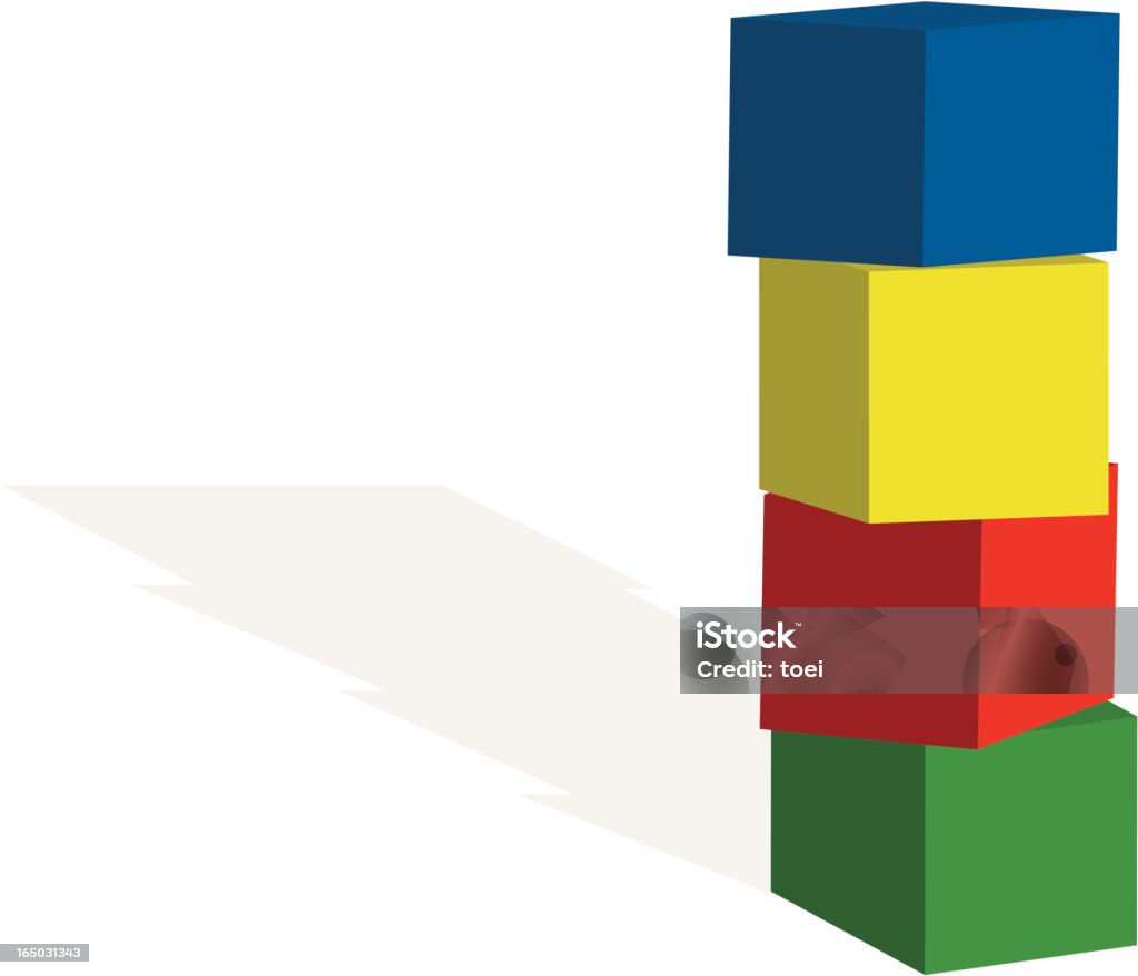 Pâtés de maisons - clipart vectoriel de Jeu de construction libre de droits