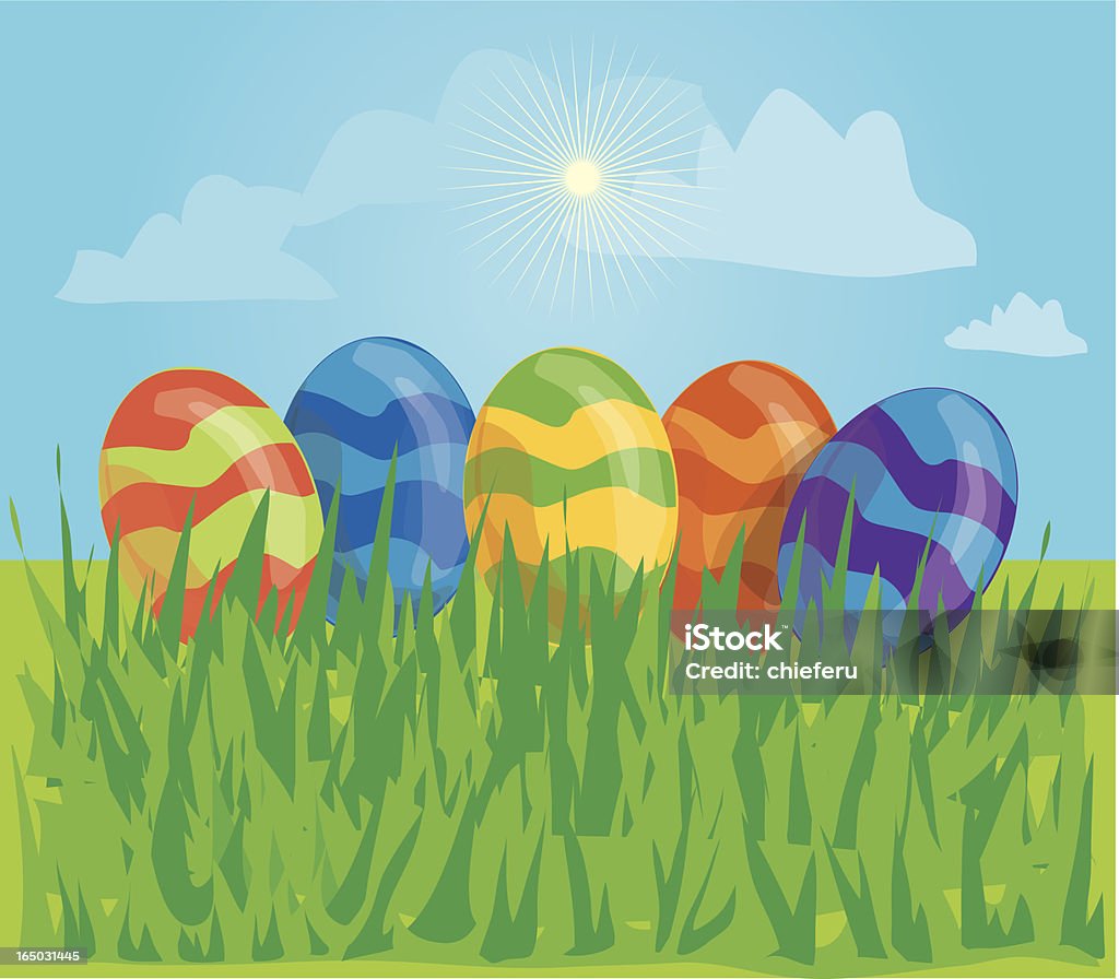 Huevos de Pascua - arte vectorial de Abril libre de derechos