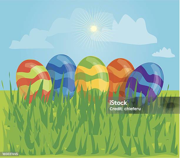 Пасхальные Яйца — стоковая векторная графика и другие изображения на тему Апрель - Апрель, Векторная графика, Весна