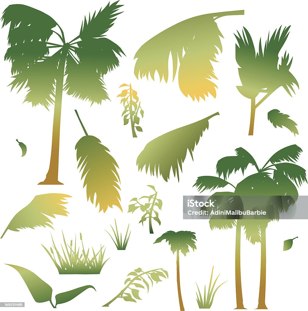 Zestaw tropikalny - Grafika wektorowa royalty-free (Aranżować)
