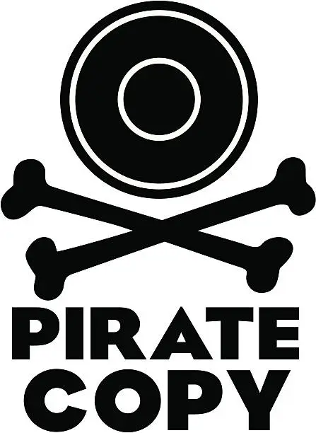 Vector illustration of Pirate Copy Logo