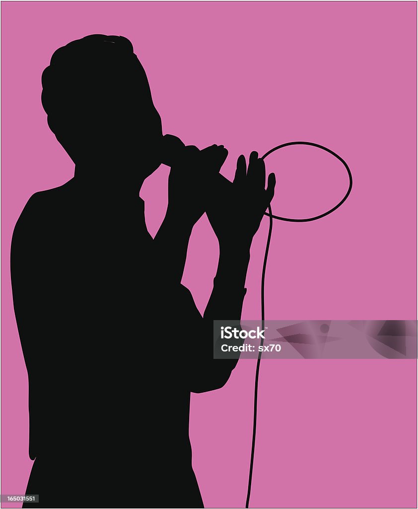 Karaoke Crooner (Vettore - arte vettoriale royalty-free di Cantante