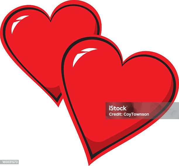 Herz Stock Vektor Art und mehr Bilder von Valentinstag - Valentinstag, Herzform, Zwei Gegenstände